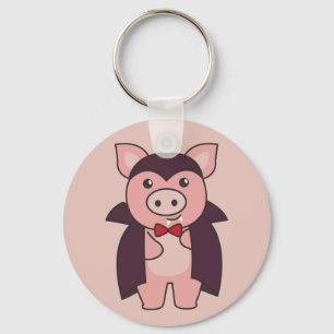 Pig Halloween Cute Devil Vampire Costume Chaveiro