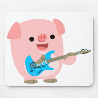 Pig Mousepad de Cartoon Bonito Rockin