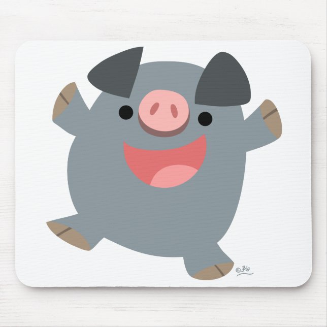 Pig mousepad do Bouncy do Cartoon (Frente)