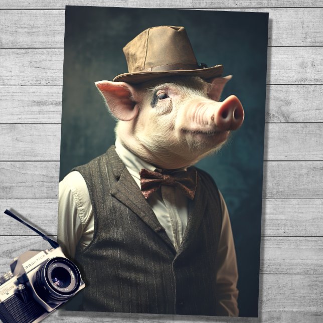 Pig no Papel de Decoupage de Vestuário 2 de Cavalo (Criador carregado)