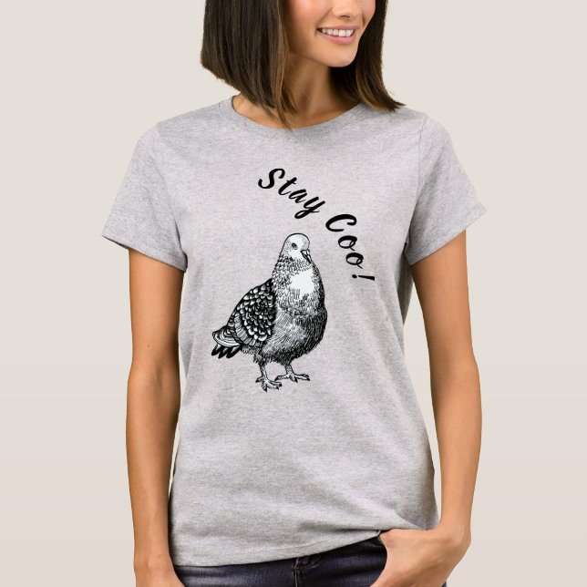 Pigeon, fique quieto! Camiseta (Frente)