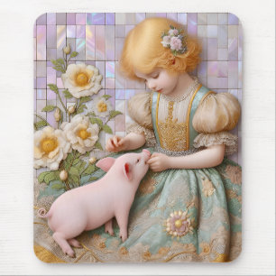 ~ Piglet Rapariga Pastel ~ Mousepad