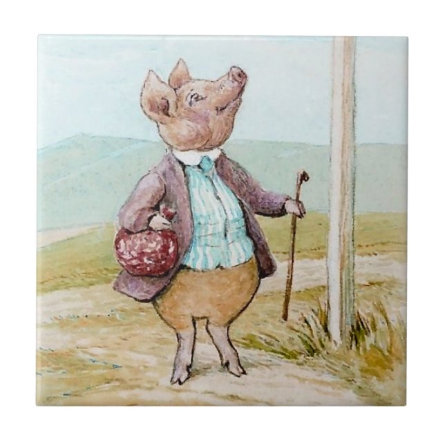 Pigling Bland Indo ao Mercado por Beatrix Potter (Frente)