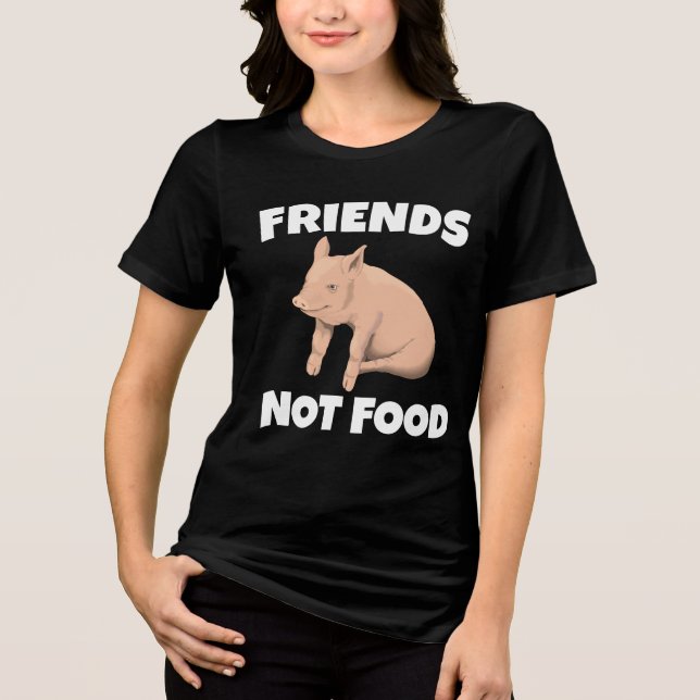 PIGs FRIENDS NOT FOOD T-SHIRTS TEES (Frente)