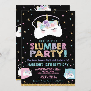 Pijama do convite do aniversário do partido de