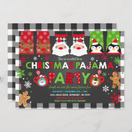 Pijamas de Natal - Convite de festas de Natal