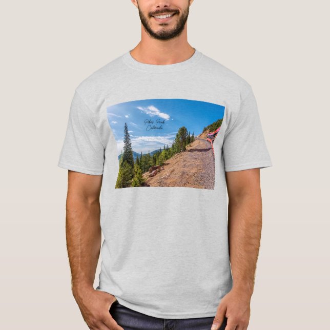 Pikes Pico Camada de Comboio Camisa Masculina (Frente)