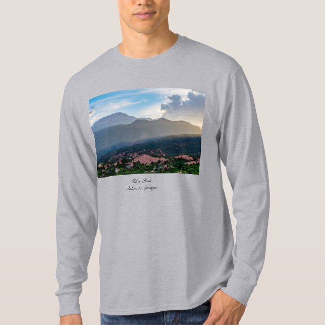 Pikes Preguiçosos Picos Pico Camisa de Capa Longa  (Frente)