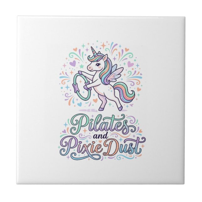 Pilates de Unicórnio e Poeira de Fada Fundo Branco (Frente)