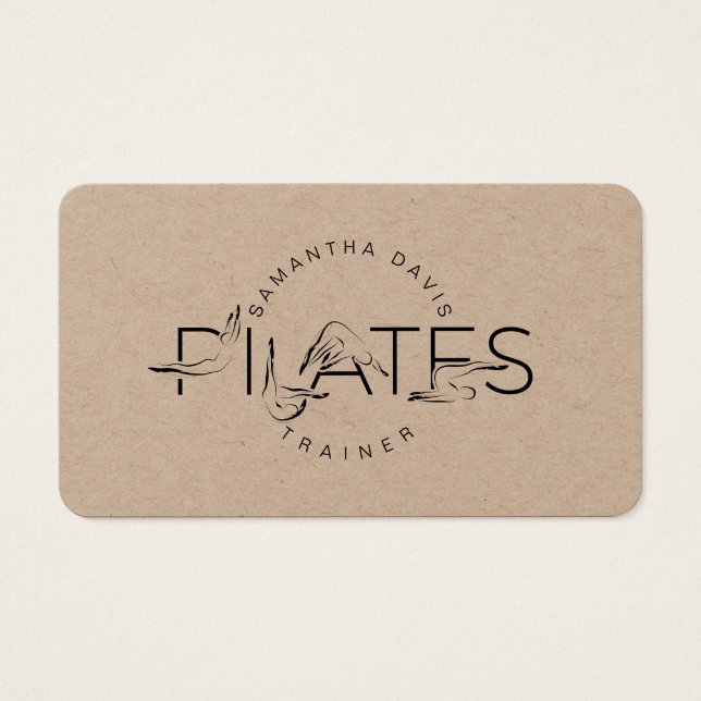 Pilates Instrutor Pilates Cartão de visita (Frente)