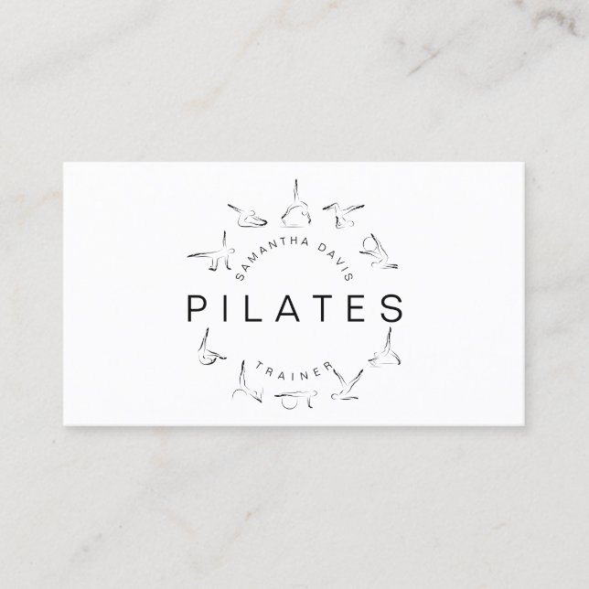 Pilates Instrutor Pilates Cartão de visita (Frente)