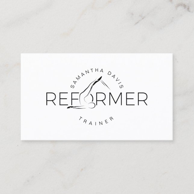 Pilates Instrutor Pilates Reform Cartão de visita (Frente)