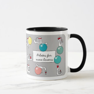 Pilates para a caneca de Winelovers, cinzento