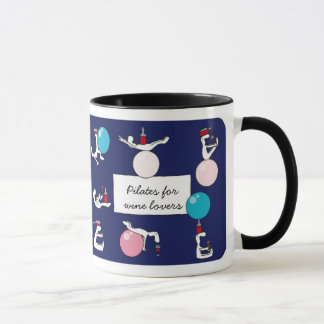 Pilates para a caneca de Winelovers, roxo
