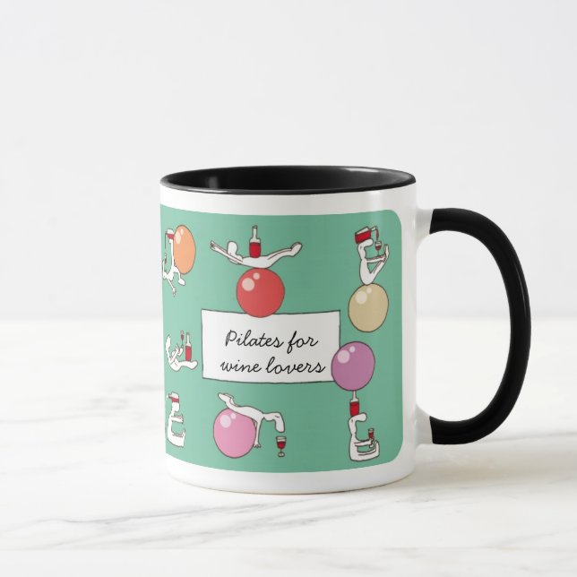 Pilates para a caneca de Winelovers, verde (Direita)