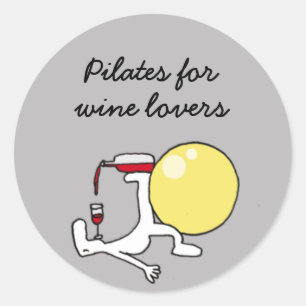 Pilates para etiquetas dos amantes de vinho