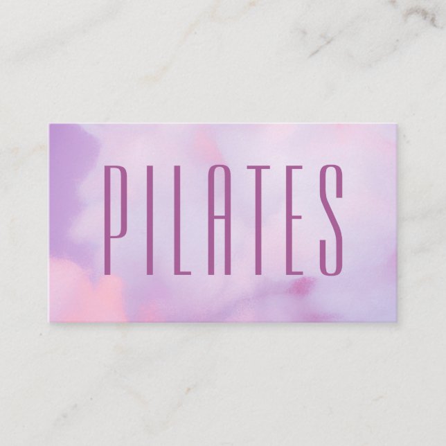 Pilates Purple Holographic Cartão de visita (Frente)