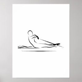 Pilates - rowing on the reformer poster