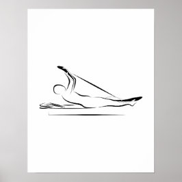 Pilates - rowing on the reformer poster