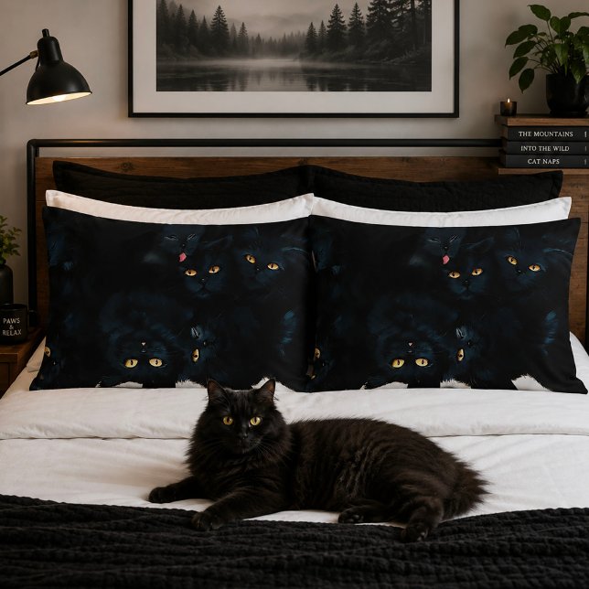 Pilha de Carinho de Gato Preto Felinos Fofos (Criador carregado)