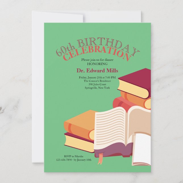 Pilha de convite dos livros (Frente)