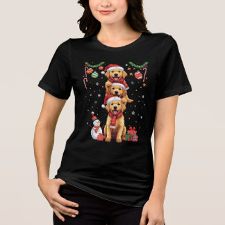 Pilha de Filhotes de Retriever Dourado Natal Prese