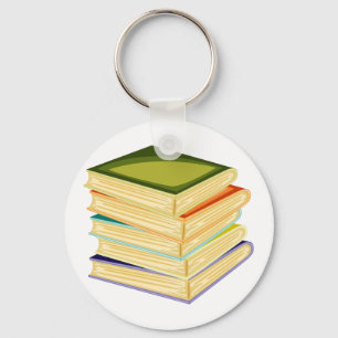 Pilha De Livros Escolares Chaveiro
