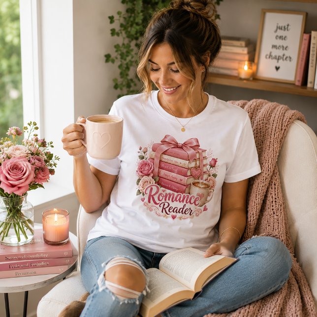 Pilha de Livros Rosa Leitor de Romance (Criador carregado)