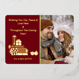 Pilha de Natal Feliz Elegante para Apresentar Foto