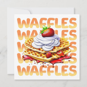 Pilha de waffles cobertas em morangos