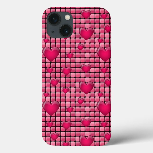 Pilha Rosa Com Corações (Verso)