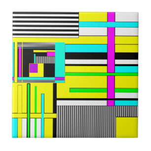 Pillo de néon geométrico abstrato geométrico brilh