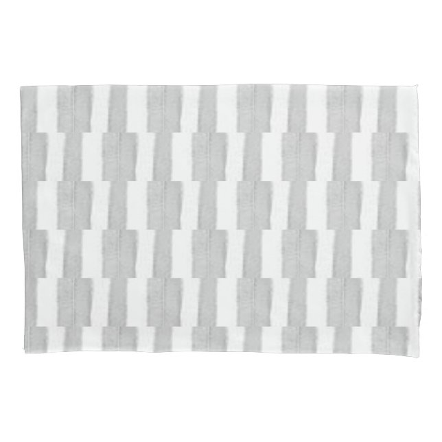 Pillow Case Stripe White and Grey (Frente)