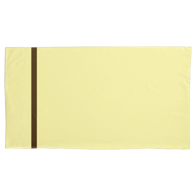 Pillow de Amarelo Pálido com Corte Marrom (Frente-Esquerda)