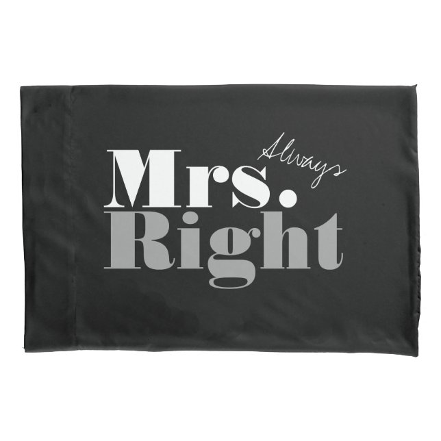Pillow de casal Sr e Sra sempre certos divertidos (Frente)