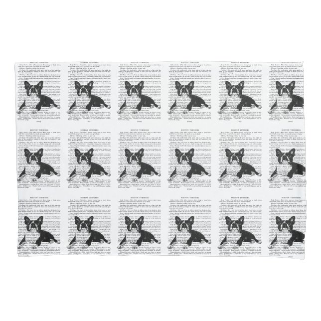 PILLOWCASE - BOSTON TERRIER - TAMANHO PADRÃO (Frente)