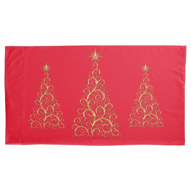 Pillowcase de Árvores de Férias (Frente)