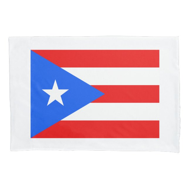 Pillowcase de bandeira personalizada de Porto Rico (Frente)