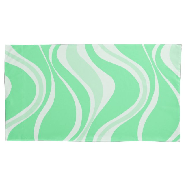 Pillowcase de ondas verdes (Frente-Esquerda)
