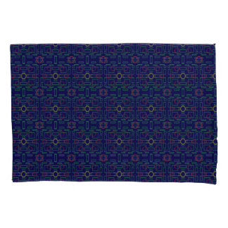 Pillowcase de ovais amarelos geométricos azuis