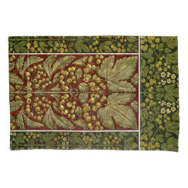 Pillowcase de Padrão de Folha Antiquado