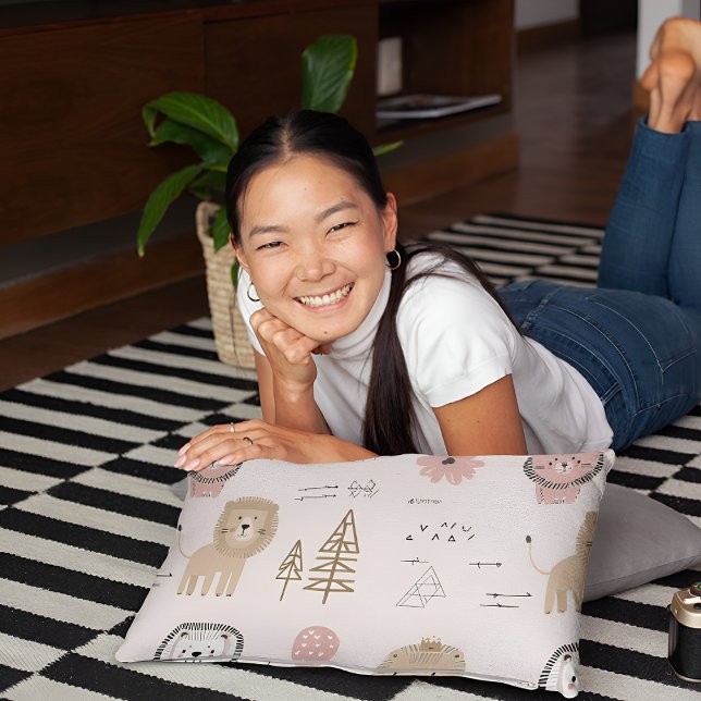 Pillowcase de padrão de leão geométrico (Criador carregado)