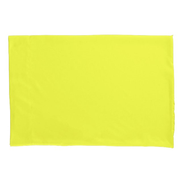 Pillowcase de solteiro, Standard, Neon Yellow (Frente-Esquerda)