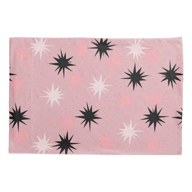 Pillowcase de Starbursts Rosa Atômico (Verso)