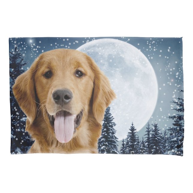 Pillowcase do ouro Retriever (Frente)