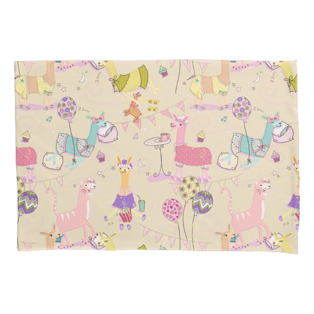 Pillowcase do Partido Llama Pajama (Frente)