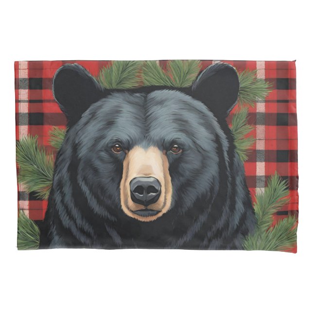 Pillowcase do Urso Negro Majestoso Norte (Frente)