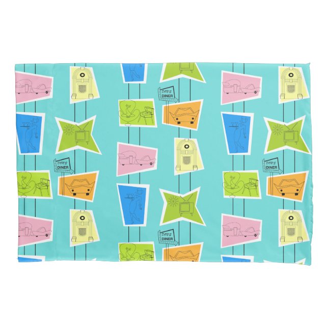 Pillowcase Retro Atomic Kitsch (Frente)