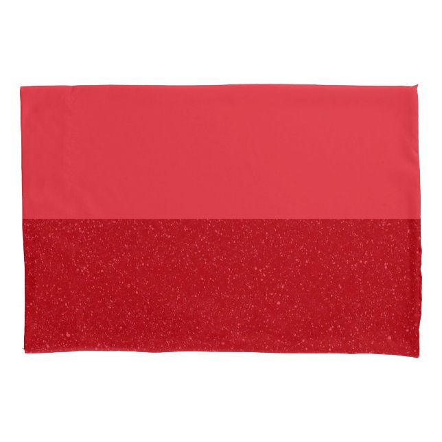 Pillowcase Vermelho Textura Dividida – Personalizá (Frente)