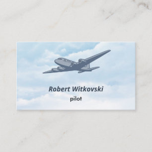 Piloto de avião voando no Cartão de visita de С